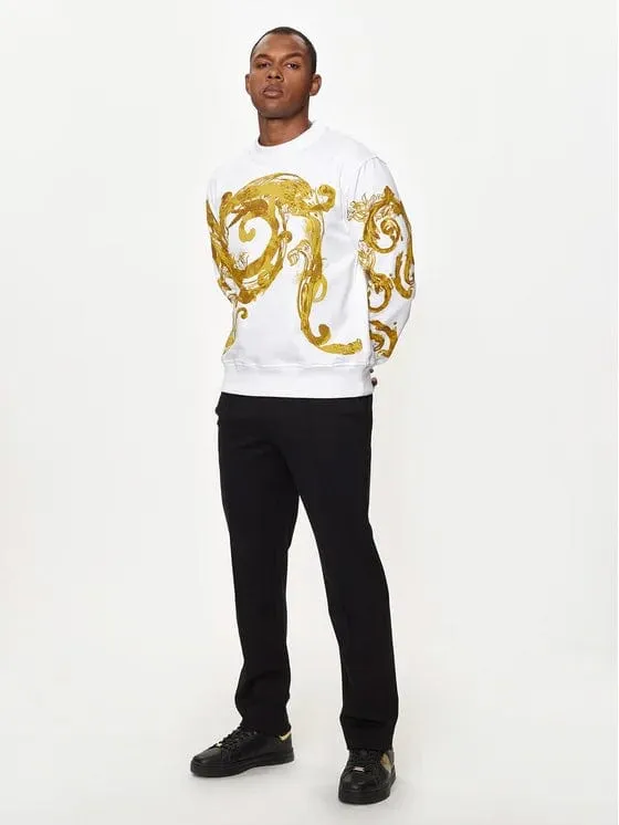 Versace Jeans Couture White Baroque Print Sweatshirt-