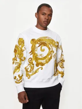 Versace Jeans Couture White Baroque Print Sweatshirt-