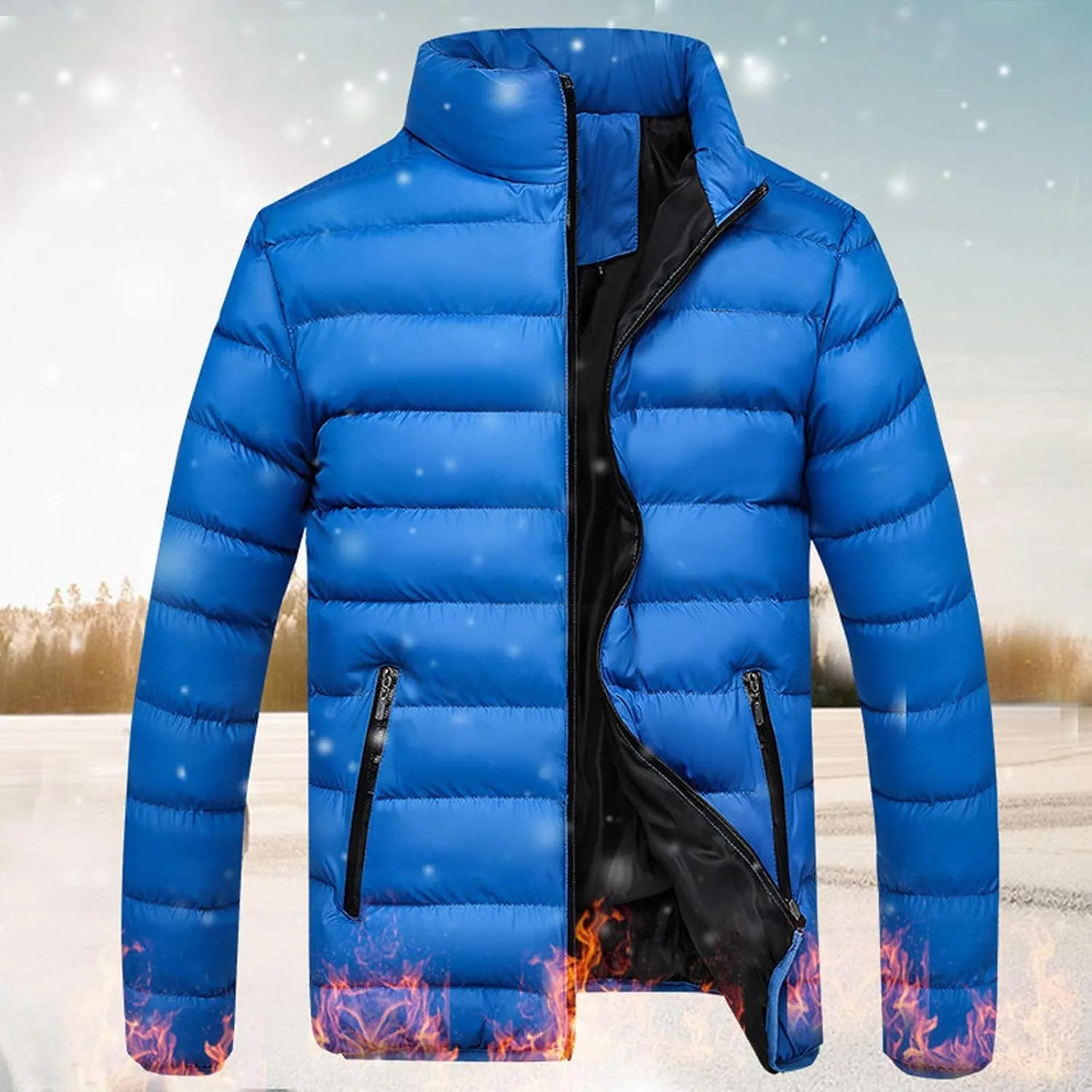 Winter Puffer Jacket For Men Trendy Breathable Down Jacket For Winter Lightweight Classy Business Quilted Coat