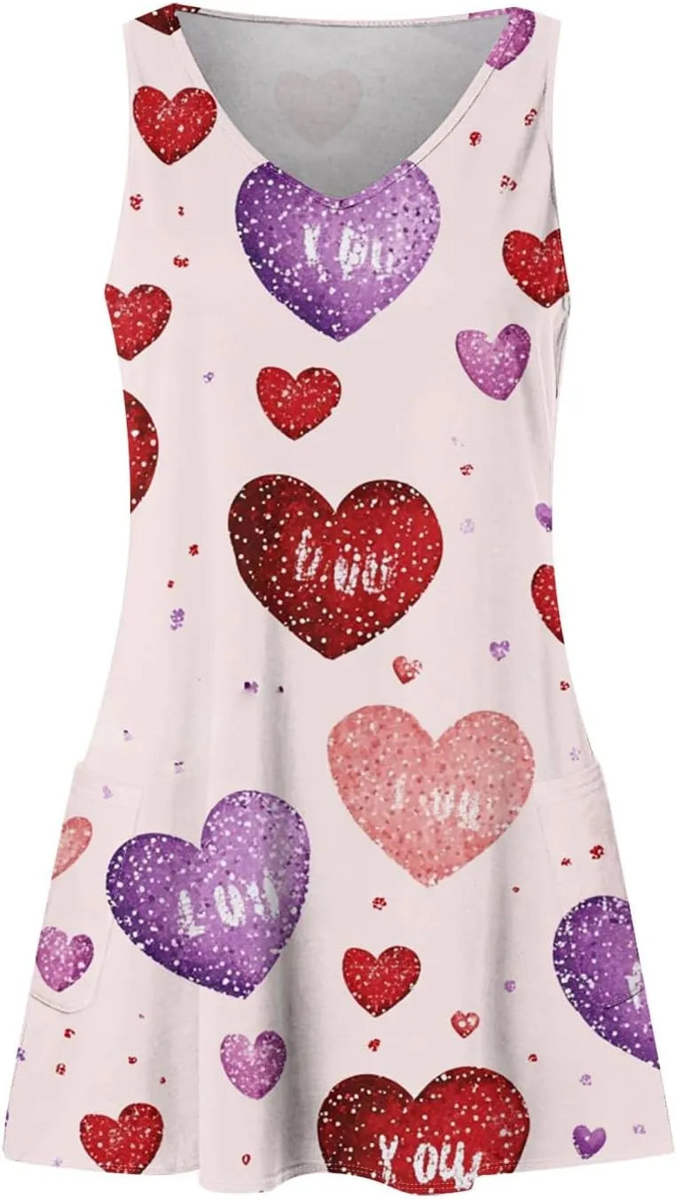 Women Summer Dresses Printed V Neck Dress with Pocket Vacation 2025 Swimsuit Coverup Beach Casual Sundress