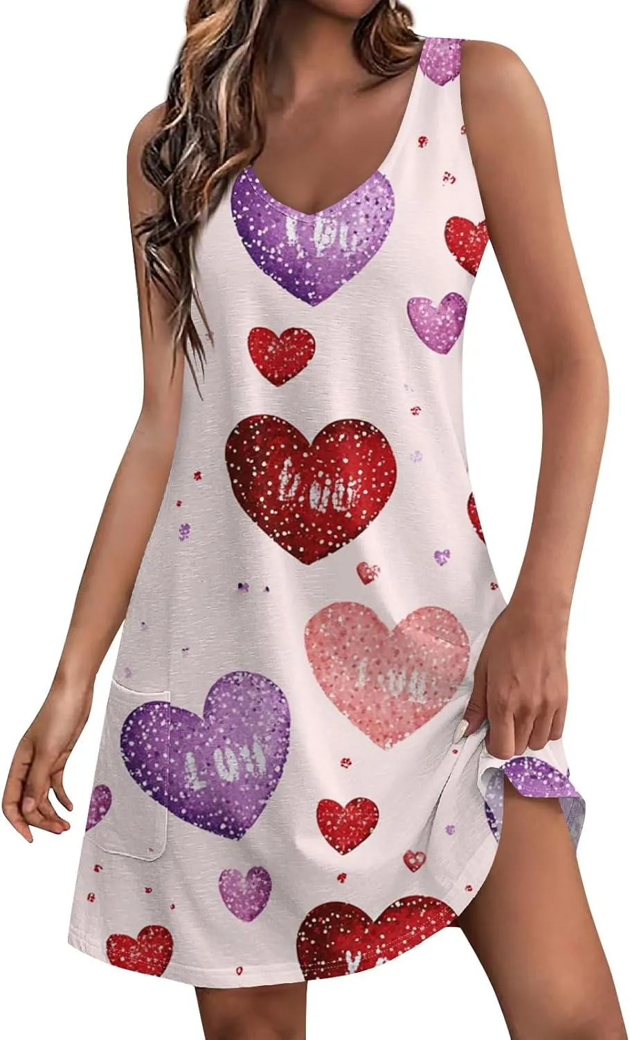Women Summer Dresses Printed V Neck Dress with Pocket Vacation 2025 Swimsuit Coverup Beach Casual Sundress