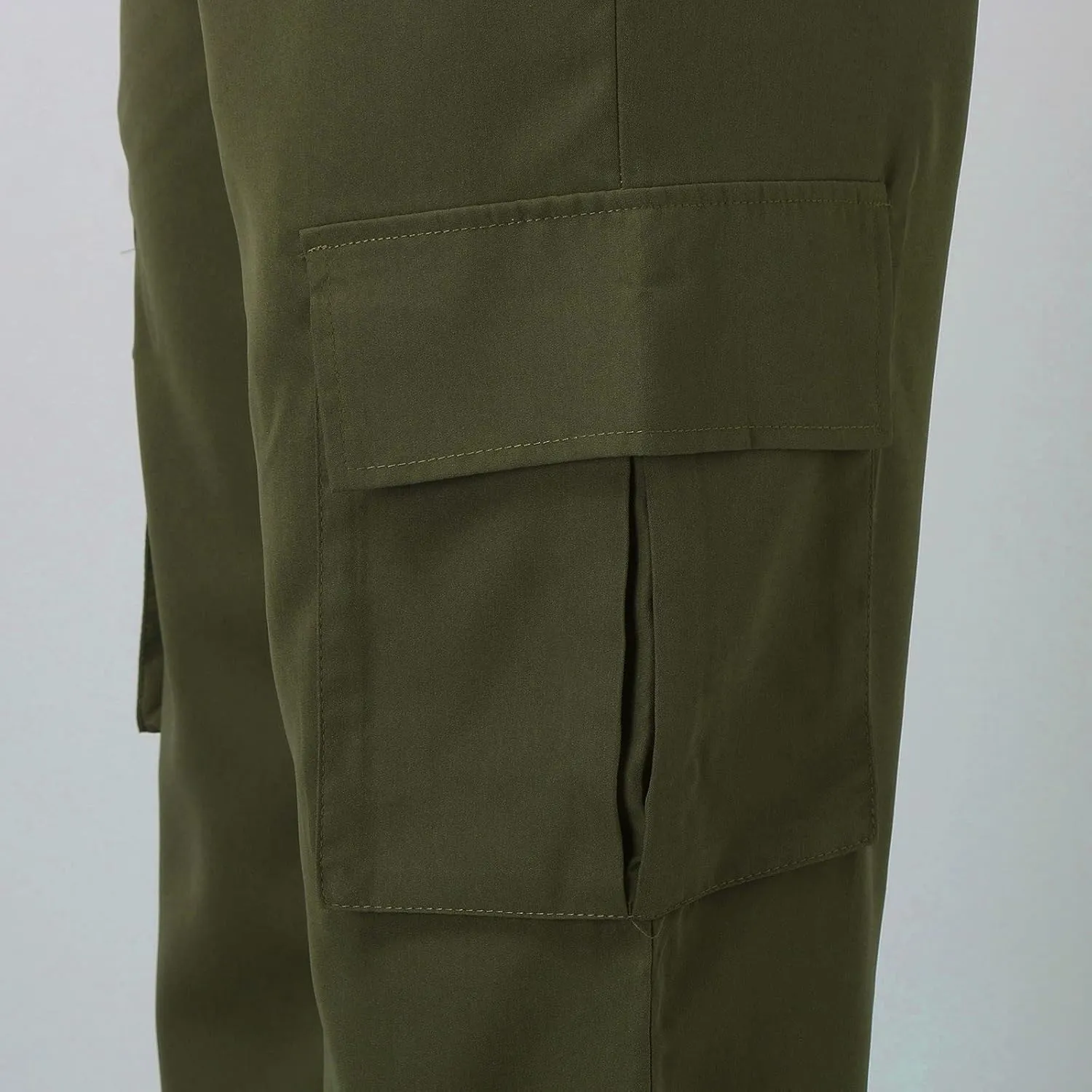 Women's Belt Less High Waisted Wide Leg Trousers Straight Leg Relaxed Style Trousers Casual Trousers Women Casual