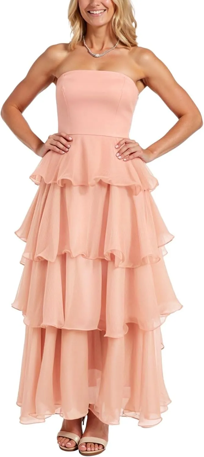 Womens Summer Boho Strapless Maxi Dress 2025 Casual Sleeveless Off Shoulder Smocked Tiered Beach Long Sundress
