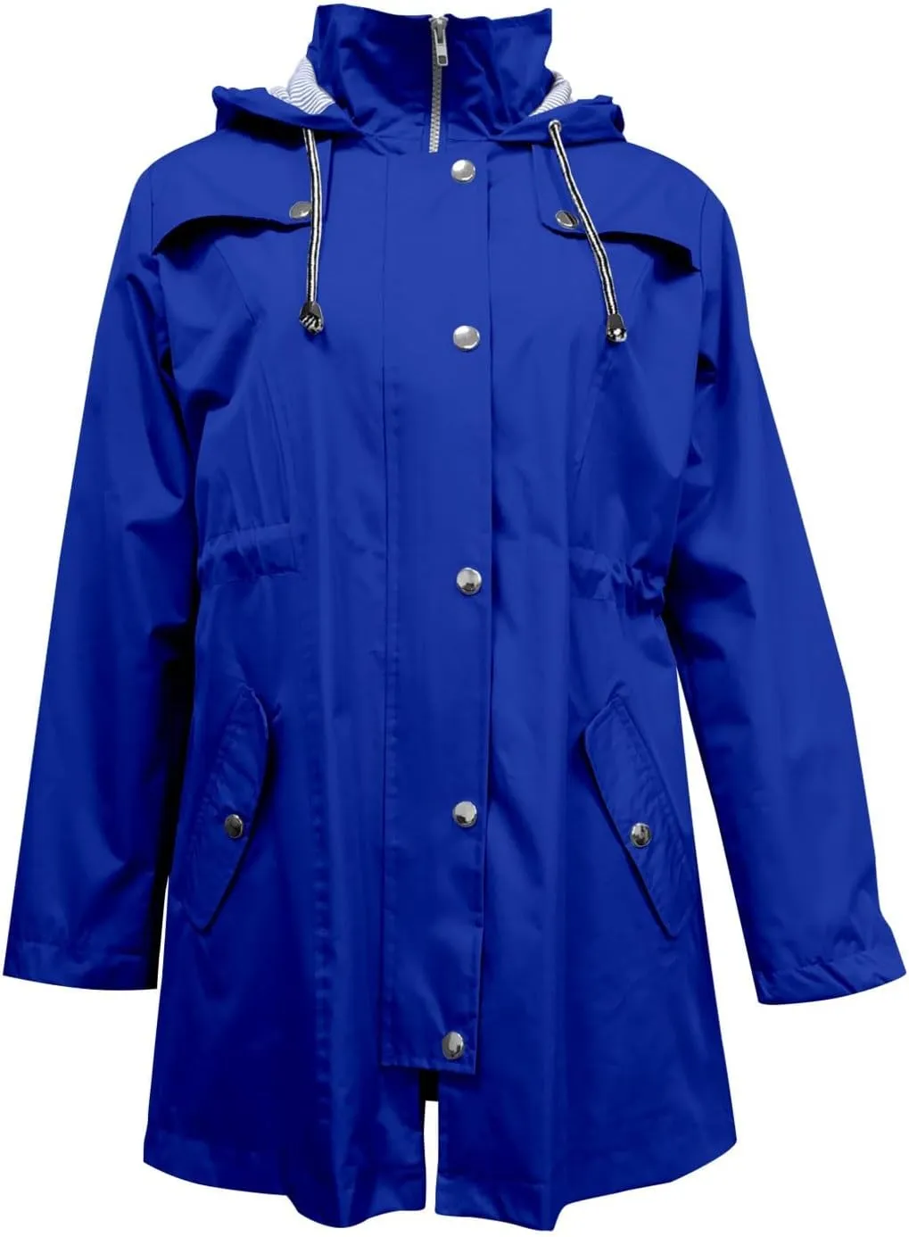 ZYXTIM Women's Waterproof Lightweight Rain Jackets Zipper Casual Classic Running Hooded Windbreaker with Pockets Drawstring